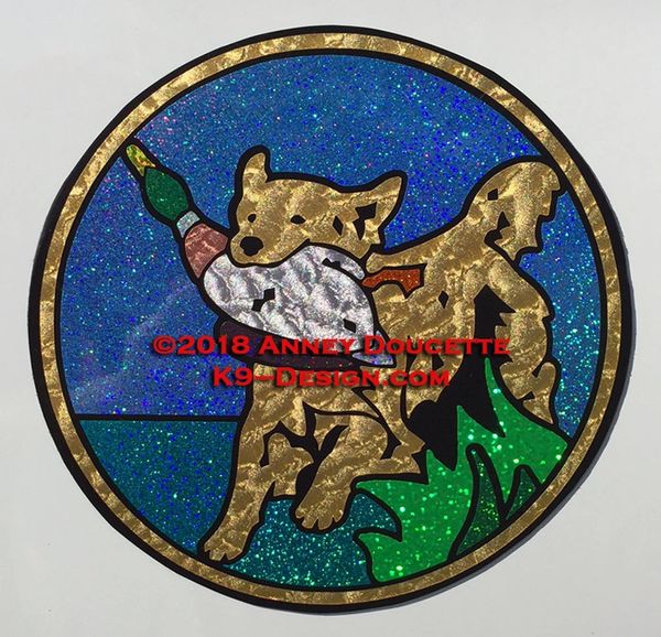 Golden Retriever "Slater Circle" Large Magnet - Choose Color