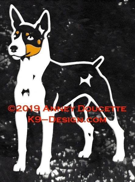 Rat Terrier Standing Front Decal