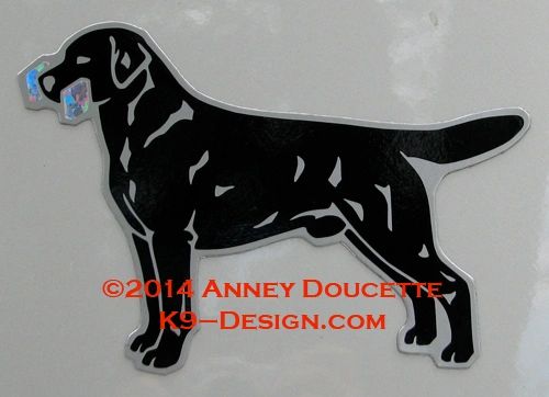 Labrador Retriever Standing with Obedience Dumbbell Magnet - Choose Color