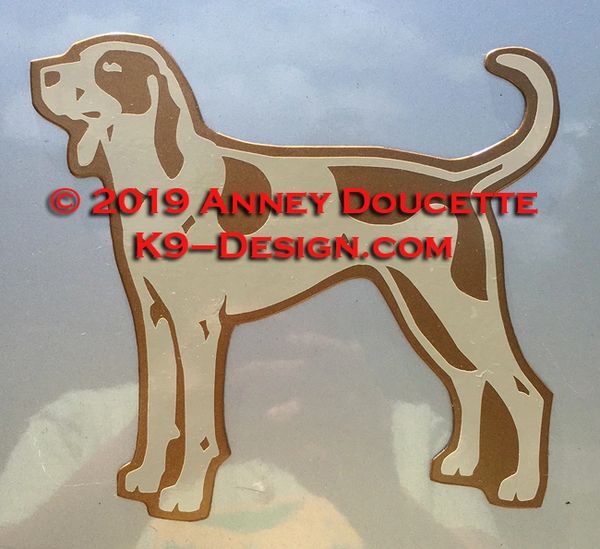 American English Coonhound Standing Magnet