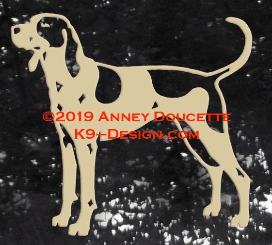 American English Coonhound Standing Decal