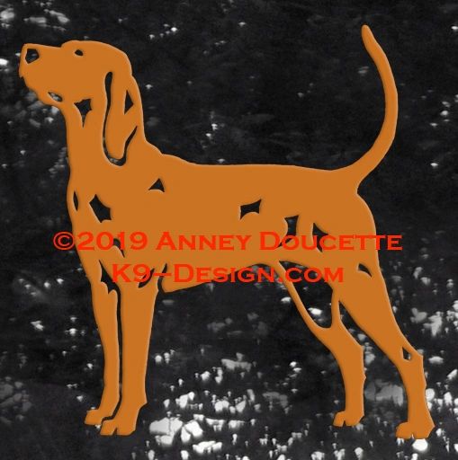 Redbone Coonhound Stacked Decal