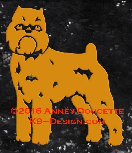 Brussels Griffon - Rough Coat - Standing Decal - Choose Color