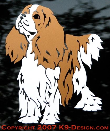 Cavalier King Charles Spaniel Standing Decal - Choose Color