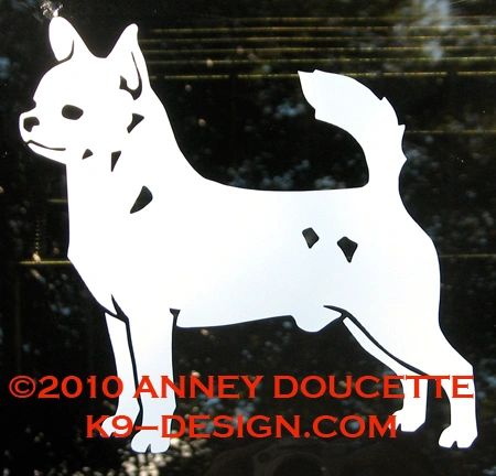 Chihuahua Smooth Coat Standing Decal - Choose Color