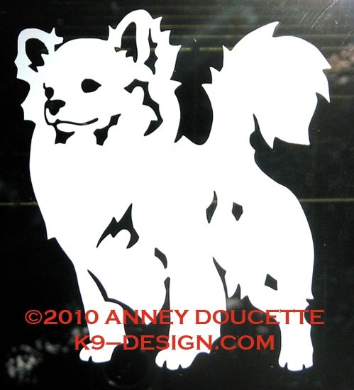 Chihuahua Long Coat Standing Decal - Choose Color