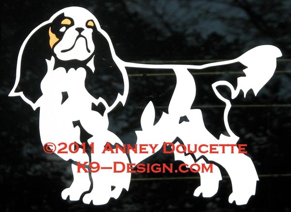 English Toy Spaniel Standing Decal - Choose Options