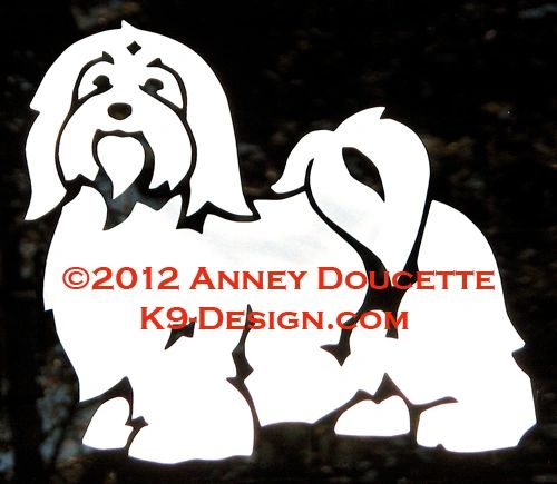 Havanese Standing 2012 Decal - Choose Color