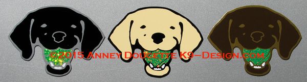 Labrador Retriever Head with Tennis Ball Magnet - Choose Color