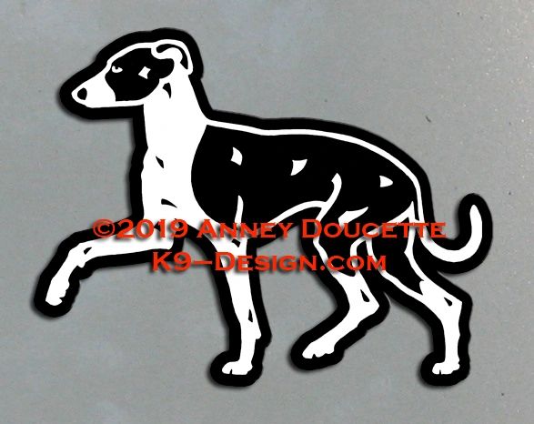 Italian Greyhound Trotting Magnet - Choose Color