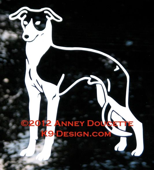 Italian Greyhound Standing Decal