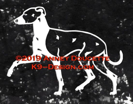 Italian Greyhound Trotting Decal