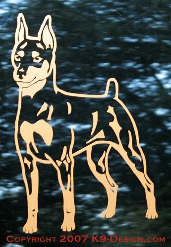 Miniature Pinscher Standing Decal - Choose Color