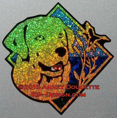 Labrador Retriever Duck / Hunting Diamond 8" Magnet - Choose Color