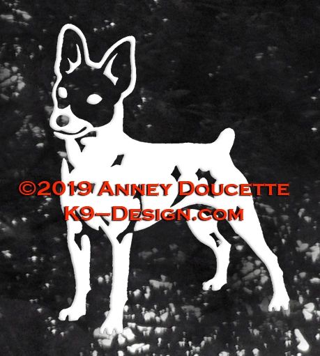 Toy Fox Terrier Standing Decal