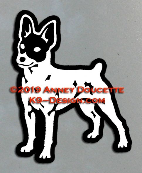 Toy Fox Terrier Standing Magnet - Choose Color
