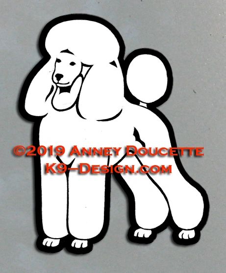 Poodle Puppy Trim Standing Magnet - Choose Color
