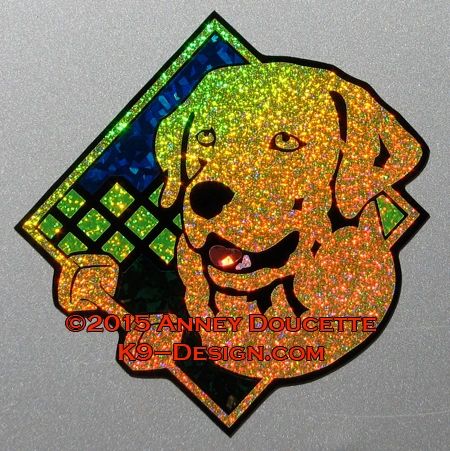 Labrador Retriever Obedience Diamond 8" Magnet - Choose Color