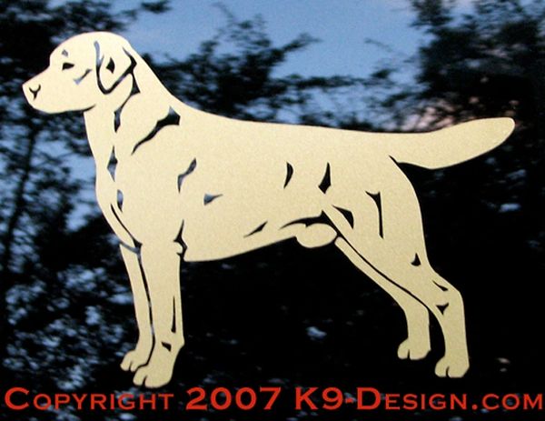 Labrador Retriever Standing Decal - Choose Color