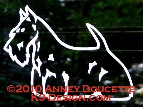 Scottish Terrier Decal - Choose Color