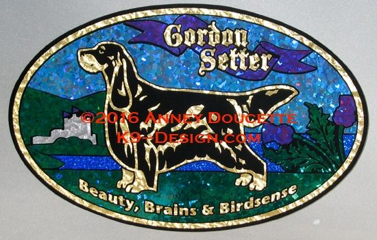 Gordon Setter • Beauty, Brains & Birdsense • "Scottish" XL Oval Magnet