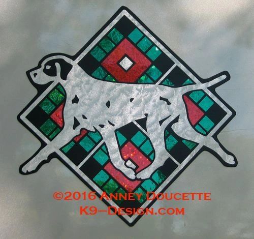 Pointer Scottish Plaid Diamond 8" Magnet - Choose Colors