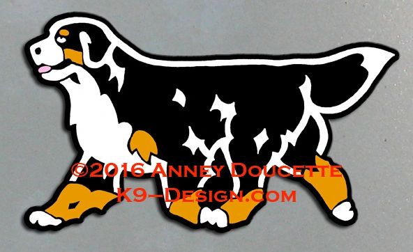 Bernese Mountain Dog Trotting Magnet