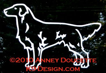 Flat-Coated Retriever Standing Decal
