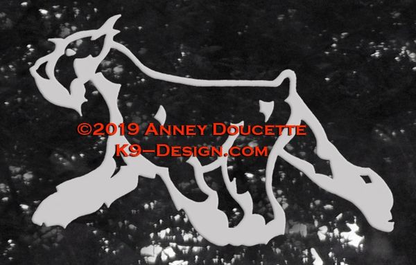 Standard or Miniature Schnauzer Trotting Decal