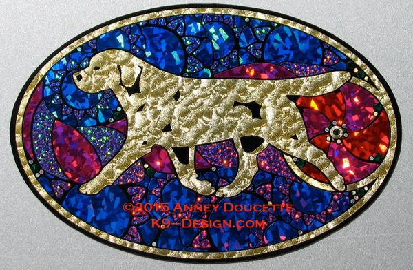 Labrador Retriever "Show Spectacular" XL Oval Magnet - Yellow or Black Dog