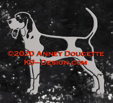 Bluetick Coonhound Standing Decal