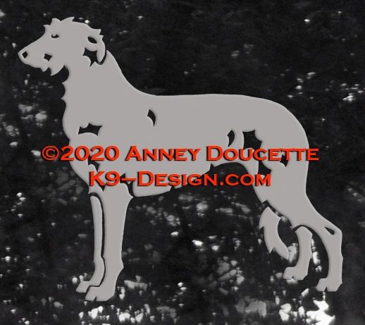 Scottish Deerhound Standing Decal - Choose Color