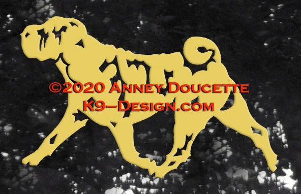 Chinese Shar-Pei Trotting Decal - Choose Color