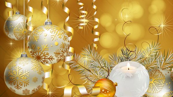 Golden Christmas Balls