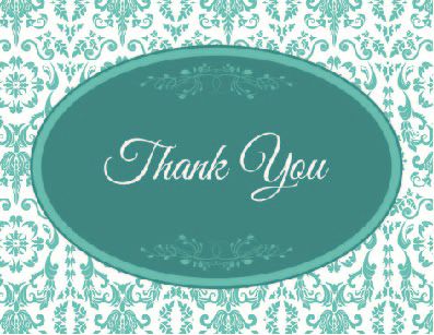 Thank You in Teal Decor