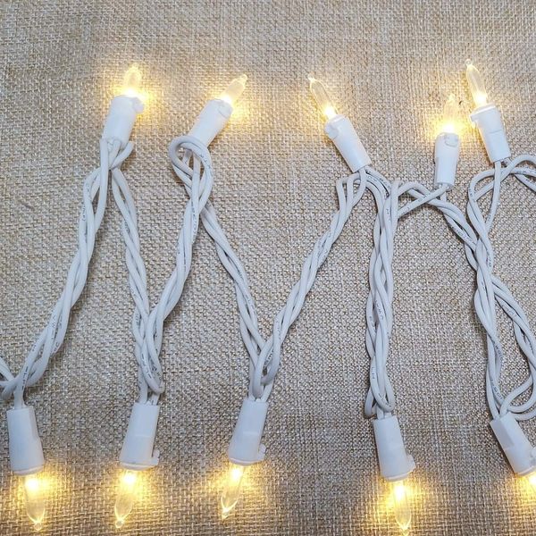 Christmas String lights Warm White LED White Cord | HOLIDAY STUFF