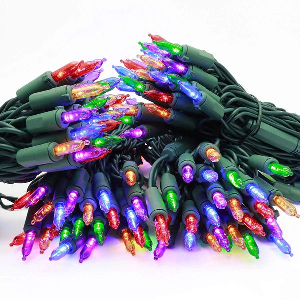 Christmas String Lights Multi-color LED Green Cord | HOLIDAY STUFF