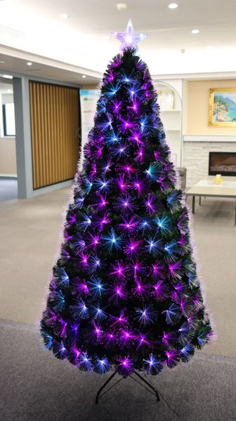 7 Colors Changing LED Fiber Optic Christmas Tree Pre-lit | HOLIDAY