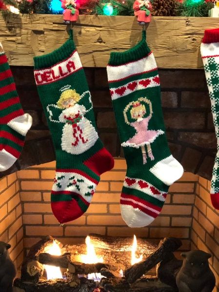 Hand Knit Christmas Stockings  Mama Jean's Christmas Stockings
