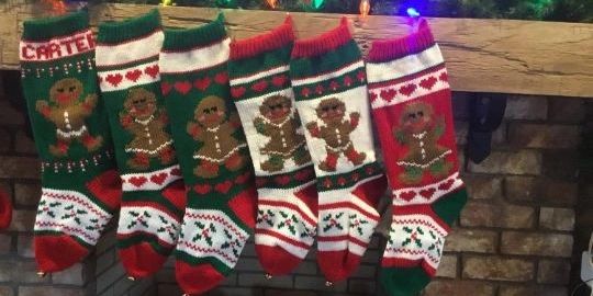 Red Bene Family Christmas Stockings Mom 