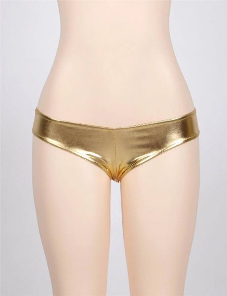 P501G Gold Metallic Booty Shorts