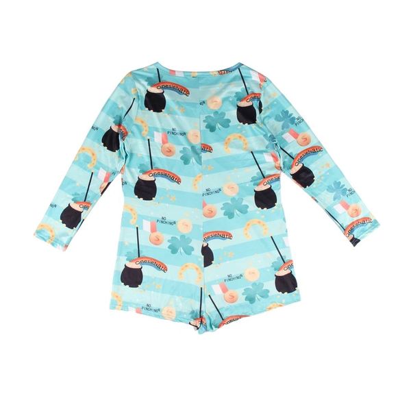 Y863G Pot of Gold Print Long Sleeve Pajamas