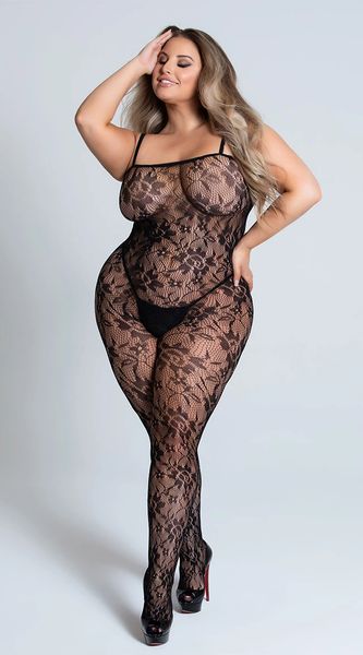 1610Q Rose Lace Bodystocking