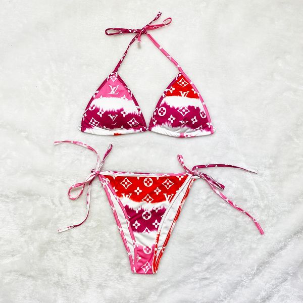 S6032 Multi Color LV Type Bikini Set