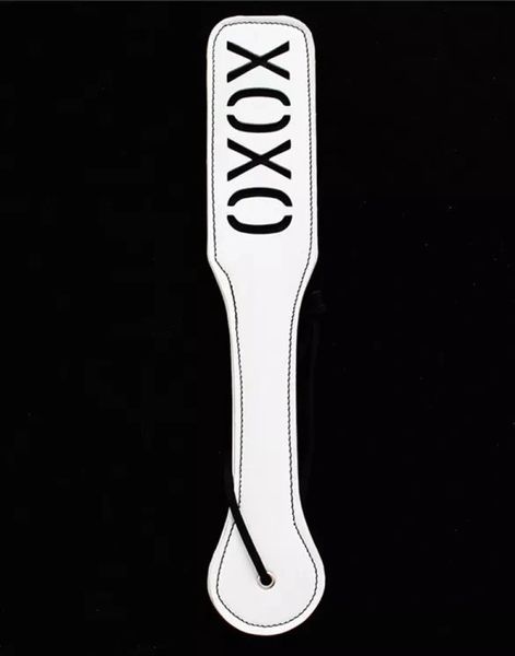 GN12 White Faux Leather Spanking Paddle