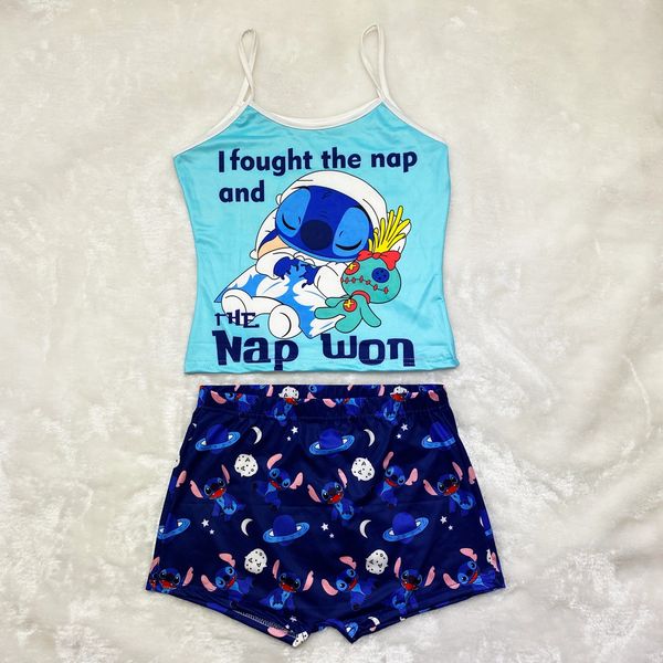 K482 Nap Won Stitch Influenced Pajama Set