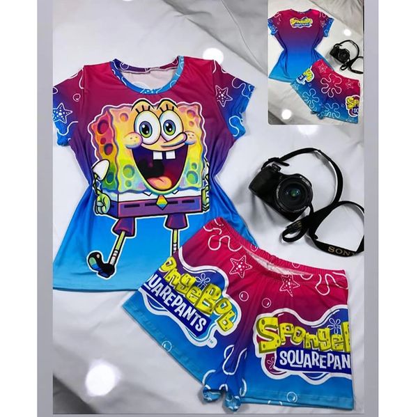 5T02 Square Pants Inspired Two Piece Pajama Set