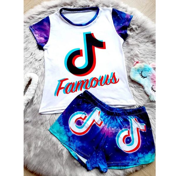 5T03 Famous TikTok Inspired Two Piece Pajama Set