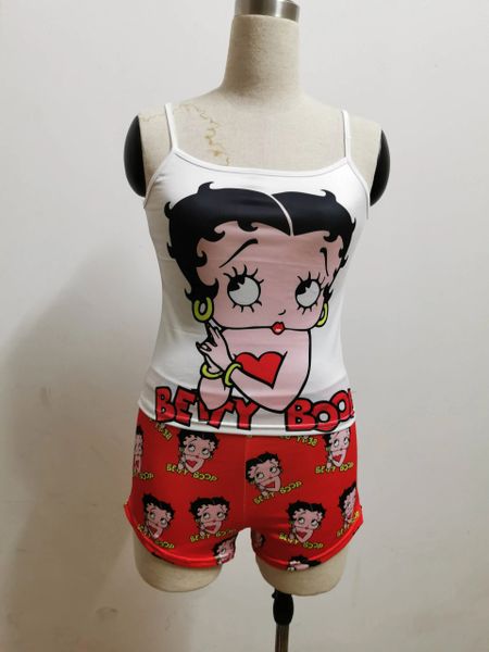 9T34 Betty Boop Inspired Two Piece Pajama Set