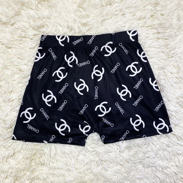 B481 Black CC Inspired Printed Booty Shorts